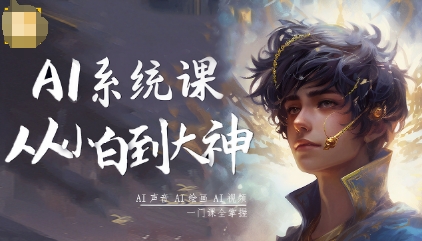 AI系统课程，从小白到大神系统学AI，AI声音-AI绘画-AI视频一门课全掌握-琴书聊项目
