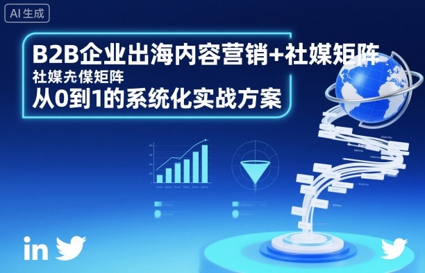 B2B企业出海内容营销+社媒矩阵，从0到1的系统化实战方案-琴书聊项目