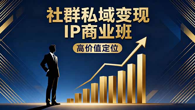 社群私域变现IP商业班，高价值定位,精准引流,私聊成交，实践年盈利破百万-琴书聊项目