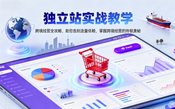 独立站实战教学，跨境经营全攻略，助您告别流量依赖，掌握跨境经营的终极奥-琴书聊项目
