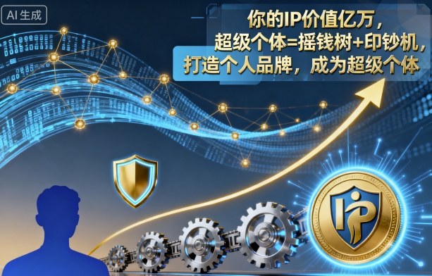 你的IP价值亿万，超级个体=摇钱树+印钞机，打造个人品牌，成为超级个体-琴书聊项目