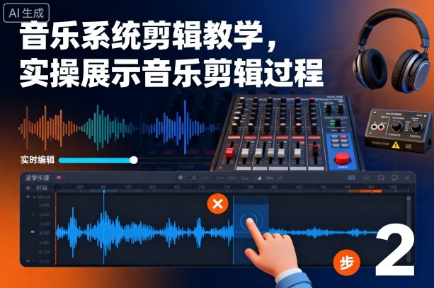 音乐系统剪辑教学，实操展示音乐剪辑过程-琴书聊项目