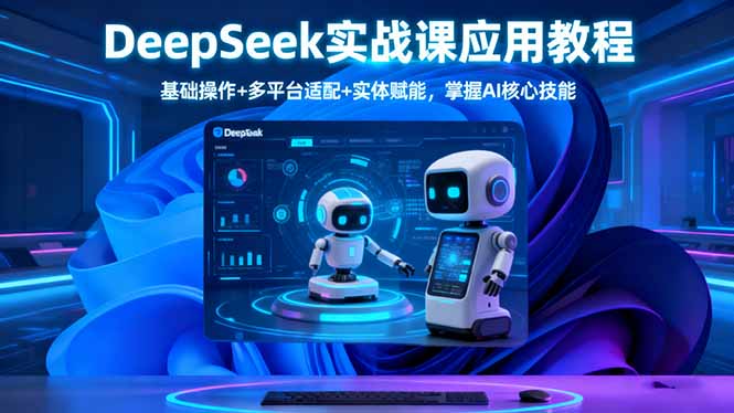 DeepSeek实战课应用教程、基础操作+多平台适配+实体赋能，掌握AI核心技能-琴书聊项目