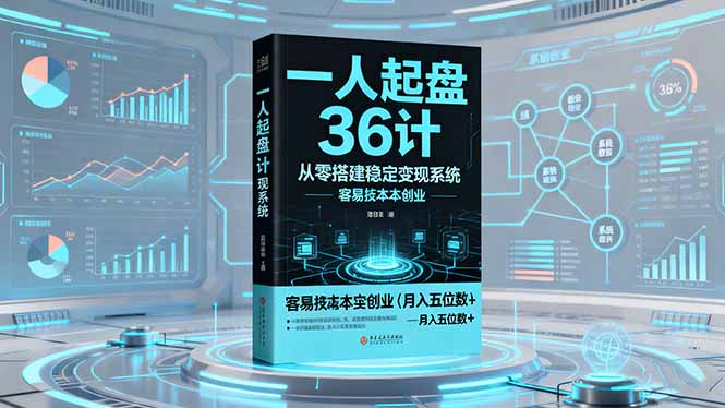 一人起盘36计：从零搭建稳定变现系统，实现低成本创业，月入五位数+-琴书聊项目