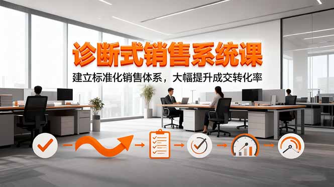 诊断式销售系统课，建立标准化销售体系，大幅提升成交转化率-琴书聊项目