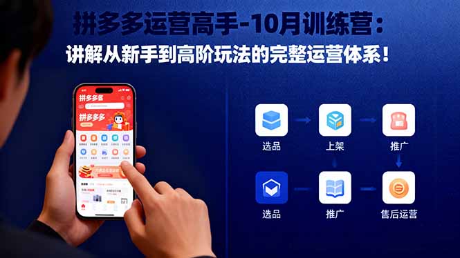 拼多多运营高手-10月训练营：讲解从新手到高阶玩法的完整运营体系！-琴书聊项目