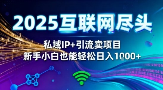 2025网创尽头王炸项目！私域IP+精准引流，新手小白在家躺賺日入1k，零经验也能上手【揭秘】-琴书聊项目