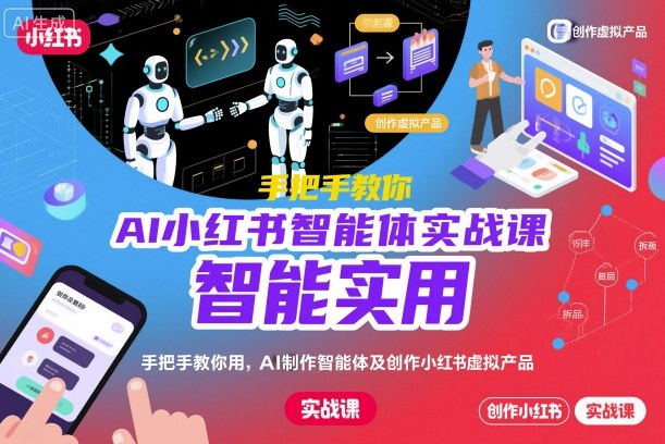 AI小红书智能体实战课，手把手教你用AI制作智能体及创作小红书虚拟产品，提效+内容商业化(更新)-琴书聊项目