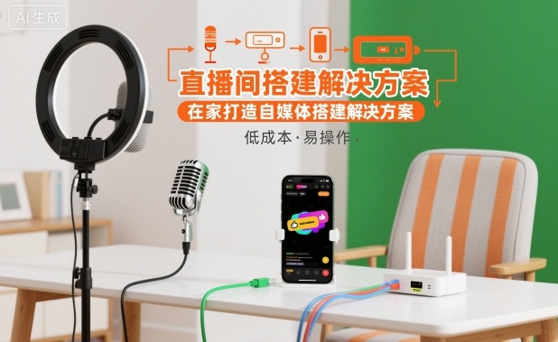 直播间搭建解决方案，在家打造自媒体搭建解决方案-琴书聊项目