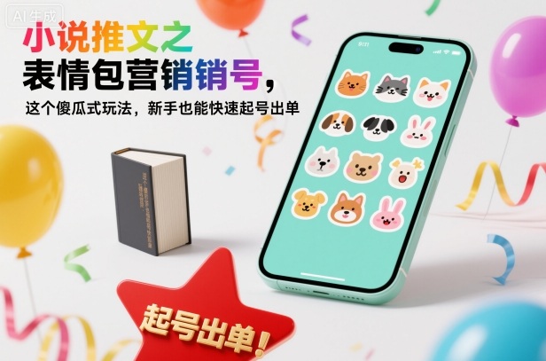 小说推文之表情包营销号，这个傻瓜式玩法，新手也能快速起号出单-琴书聊项目