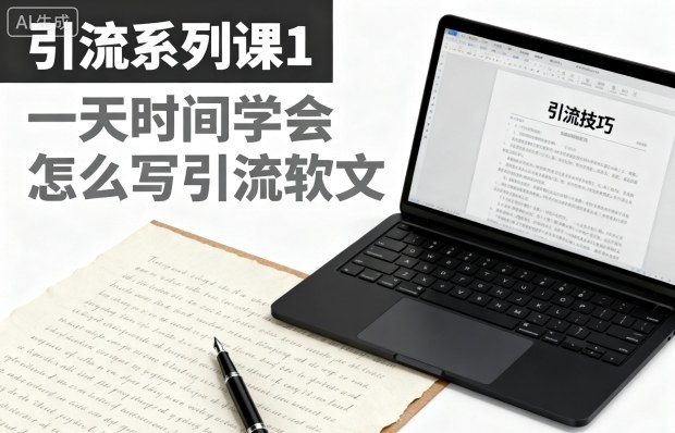 引流系列课1，一天时间学会怎么写引流软文-琴书聊项目