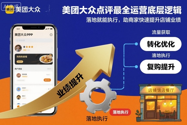 美团大众点评最全运营底层逻辑，落地就能执行，助商家快速提升店铺业绩-琴书聊项目