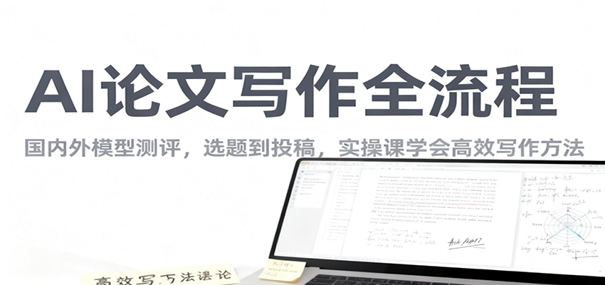 AI论文写作全流程，国内外模型测评，选题到投稿，实操课学高效写作方法-琴书聊项目