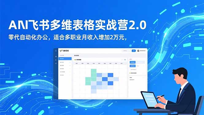 AI+飞书多维表格实战营2.0：零代码自动化办公，适合多职业月收入增加2万元-琴书聊项目