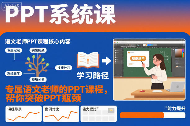 PPT系统课，专属语文老师的PPT课程，帮你突破PPT瓶颈-琴书聊项目