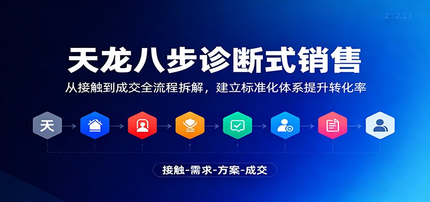 天龙八步诊断式销售，从接触到成交全流程拆解，建立标准化体系提升转化率-琴书聊项目