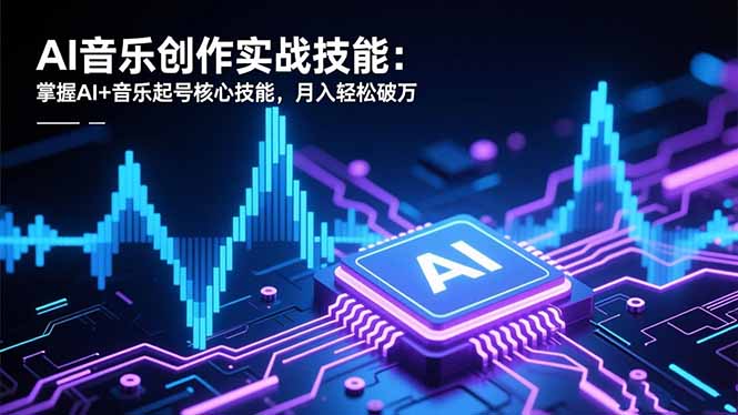 AI音乐创作实战技能：掌握AI+音乐起号核心技能，月入轻松破万-琴书聊项目