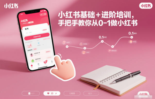小红书基础+进阶培训，手把手教你从0-1做小红书-琴书聊项目