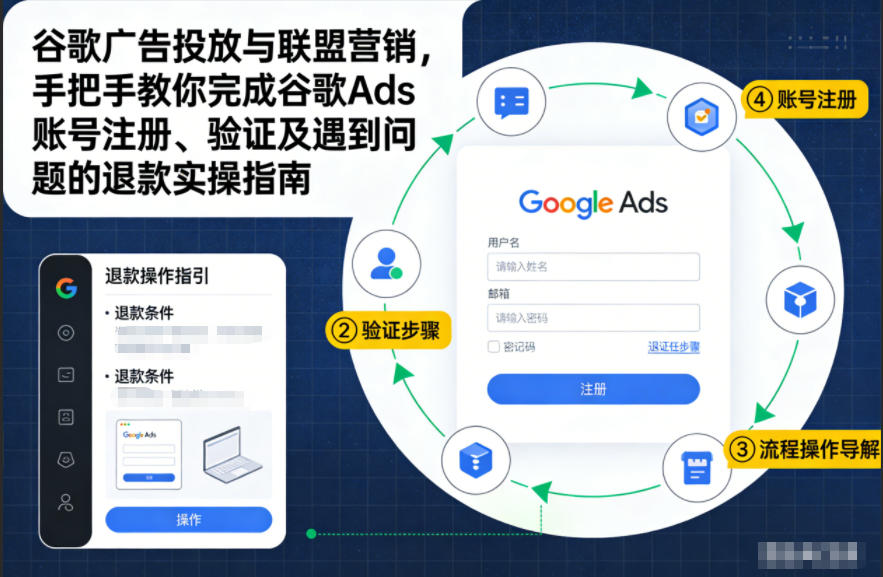 谷歌广告投放与联盟营销，手把手教你完成谷歌Ads账号注册、验证及遇到问题的退款实操指南-琴书聊项目