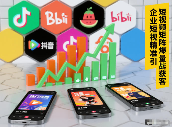 企业短视频精准引流矩阵获客，短视频矩阵爆量战法-琴书聊项目