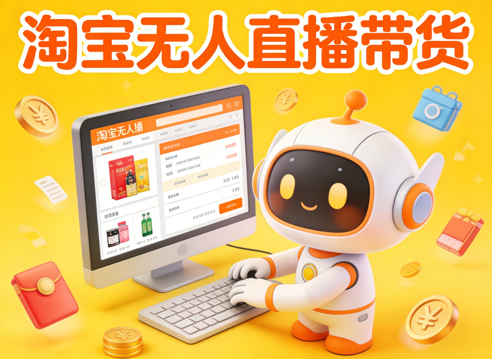 淘宝无人直播带货，24小时自动卖货，月佣金1W+，不违规不封号，不用露脸-琴书聊项目