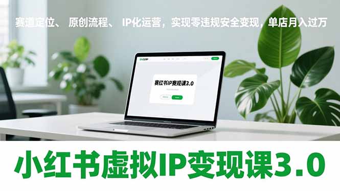 小红书虚拟IP变现课3.0，赛道定位、原创流程、IP化运营，实现零违规安全变现，单店月入过万-琴书聊项目