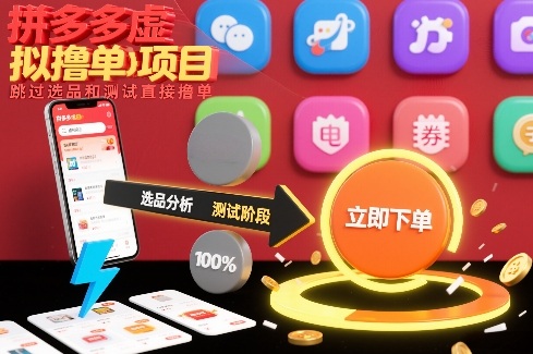 拼多多虚拟撸单项目，跳过选品和测试直接撸单-琴书聊项目