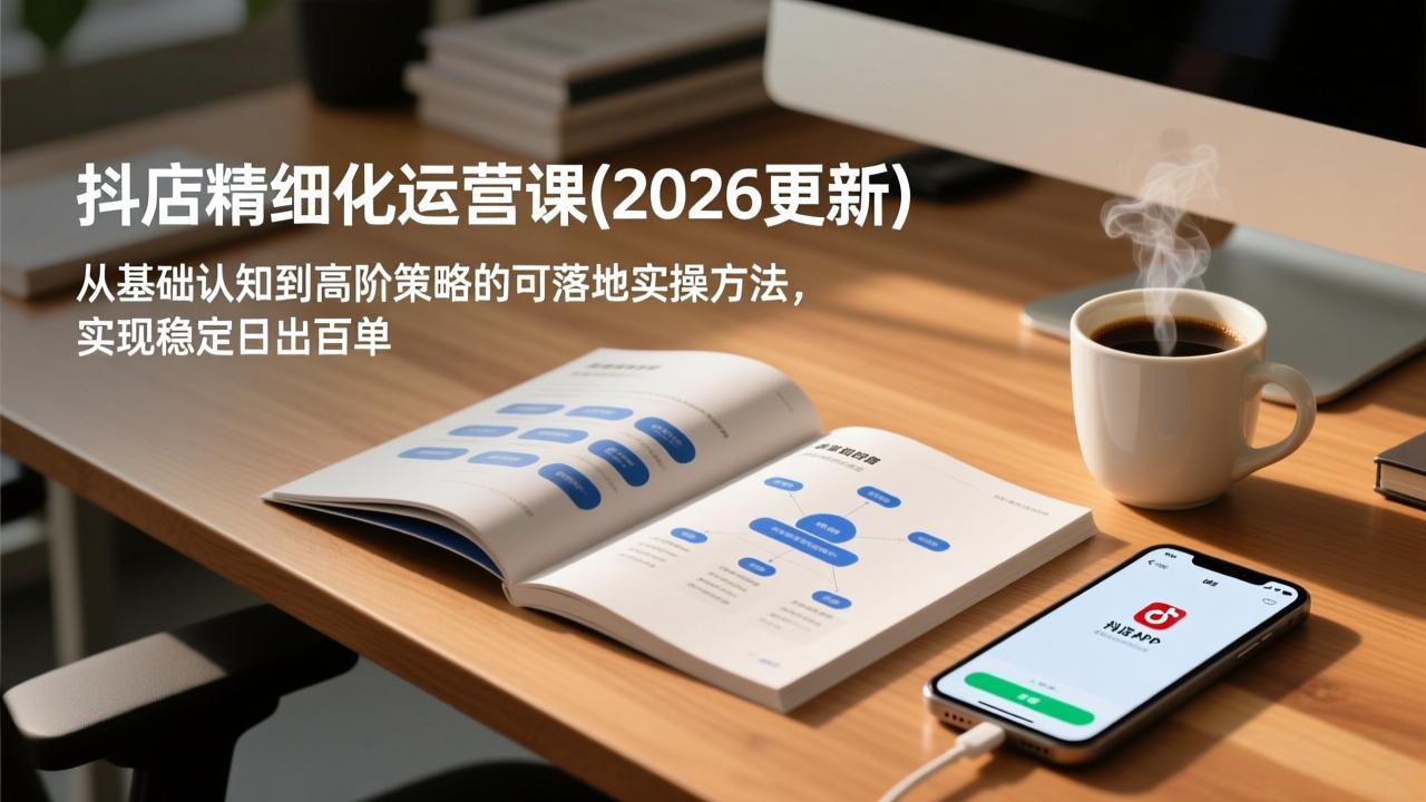 抖店精细化运营课(2026更新-琴书聊项目