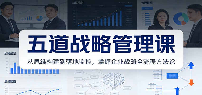 五道战略管理课：从思维构建到落地监控，掌握企业战略全流程方法论-琴书聊项目