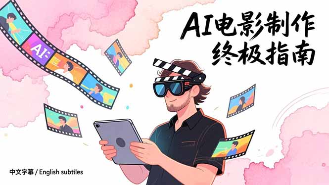 AI电影制作终极指南：从创意到成片，系统掌握智能影视全流程实战课(中英字幕-琴书聊项目