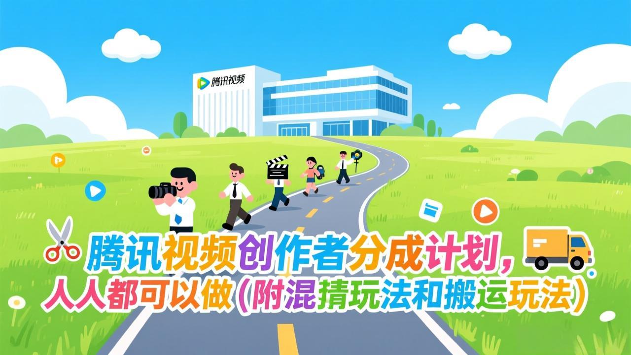 腾讯视频创作者分成计划，人人都可以做(附混剪玩法和搬运玩法-琴书聊项目