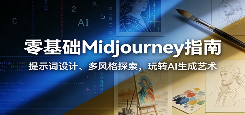 零基础Midjourney指南：提示词设计、多风格探索，玩转AI生成艺术-琴书聊项目