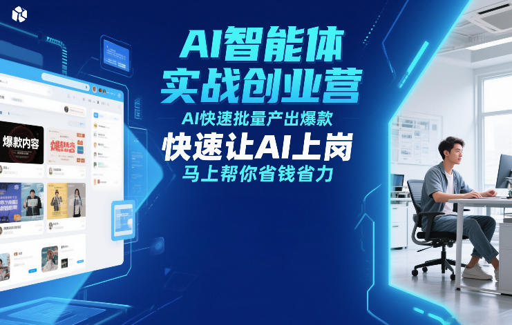 AI智能体实战创业营12月23-25号线下课，AI快速批量产出爆款，快速让AI上岗，马上帮你省钱省力-琴书聊项目