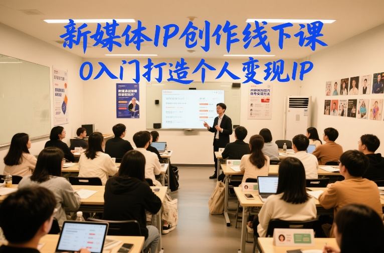 新媒体IP创作线下课，0入门打造个人变现IP-琴书聊项目