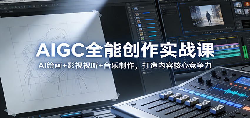 AIGC全能创作实战课：AI绘画+影视视听+音乐制作，打造内容核心竞争力-琴书聊项目
