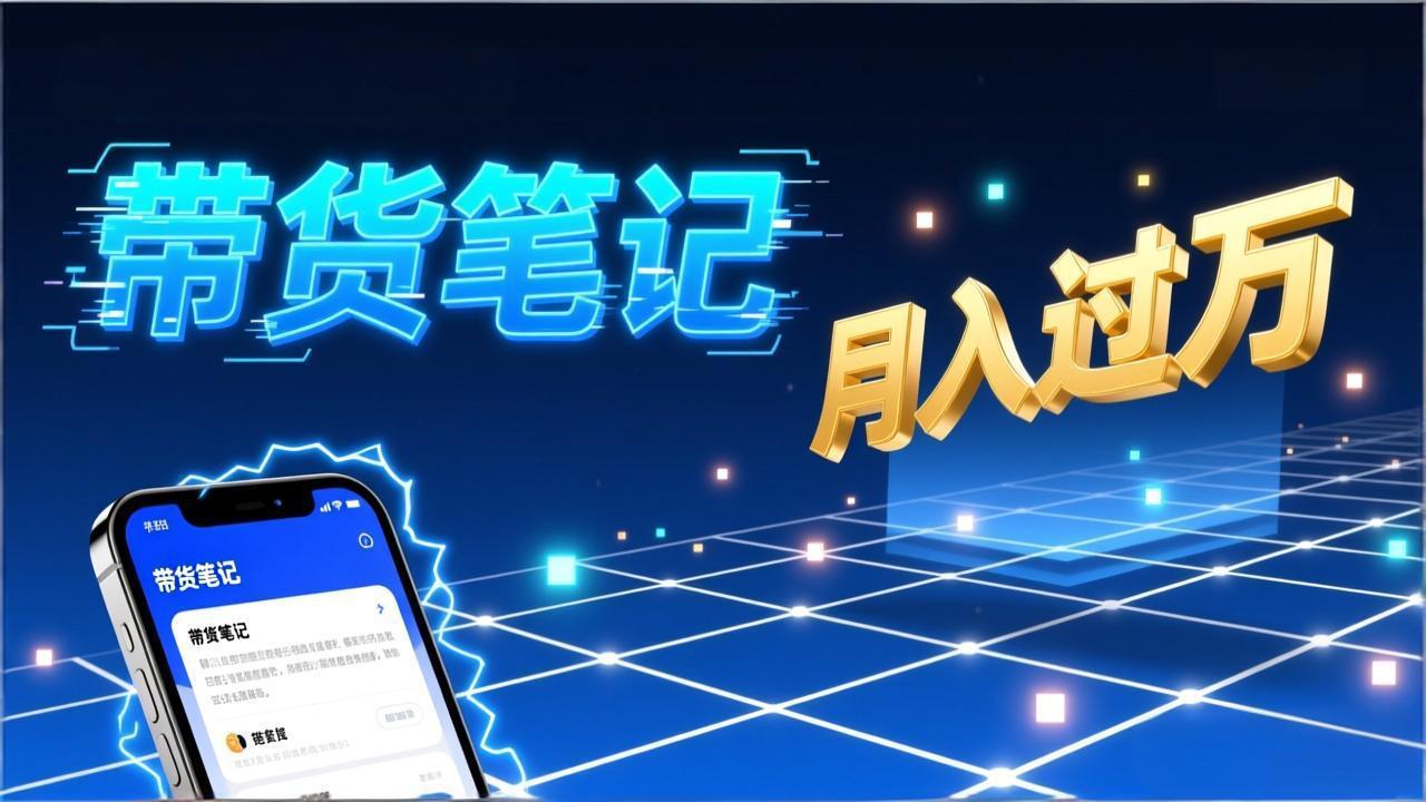 小红书爆款笔记带货实战：拆解封面标题正文全要素，手把手教你单篇笔记带货月入过万-琴书聊项目