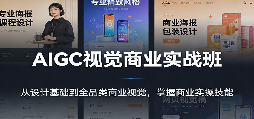 AIGC视觉商业实战班：从设计基础到全品类商业视觉，掌握商业实操技能-琴书聊项目