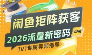 闲鱼矩阵获客，2026流量新密码，只要闲鱼还在，你的行业就有无限精准的客源-琴书聊项目