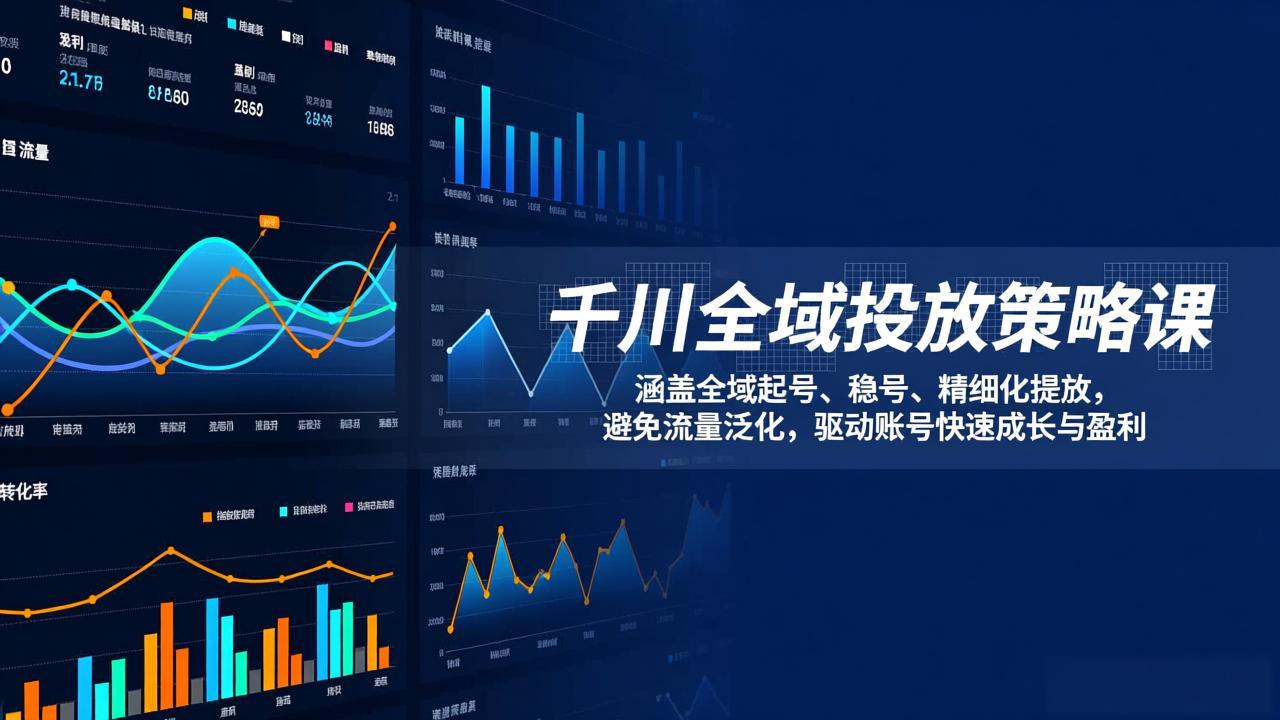 千川全域投放策略课：涵盖全域起号、稳号、精细化投放，避免流量泛化，驱动账号快速成长与盈利-琴书聊项目