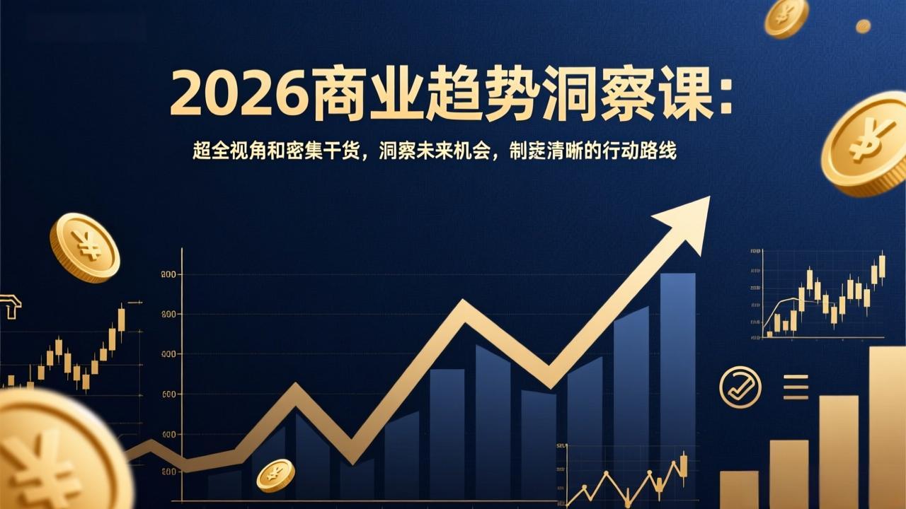 2026商业趋势洞察课：超全视角和密集干货，洞察未来机会，制定清晰的行动路线-琴书聊项目