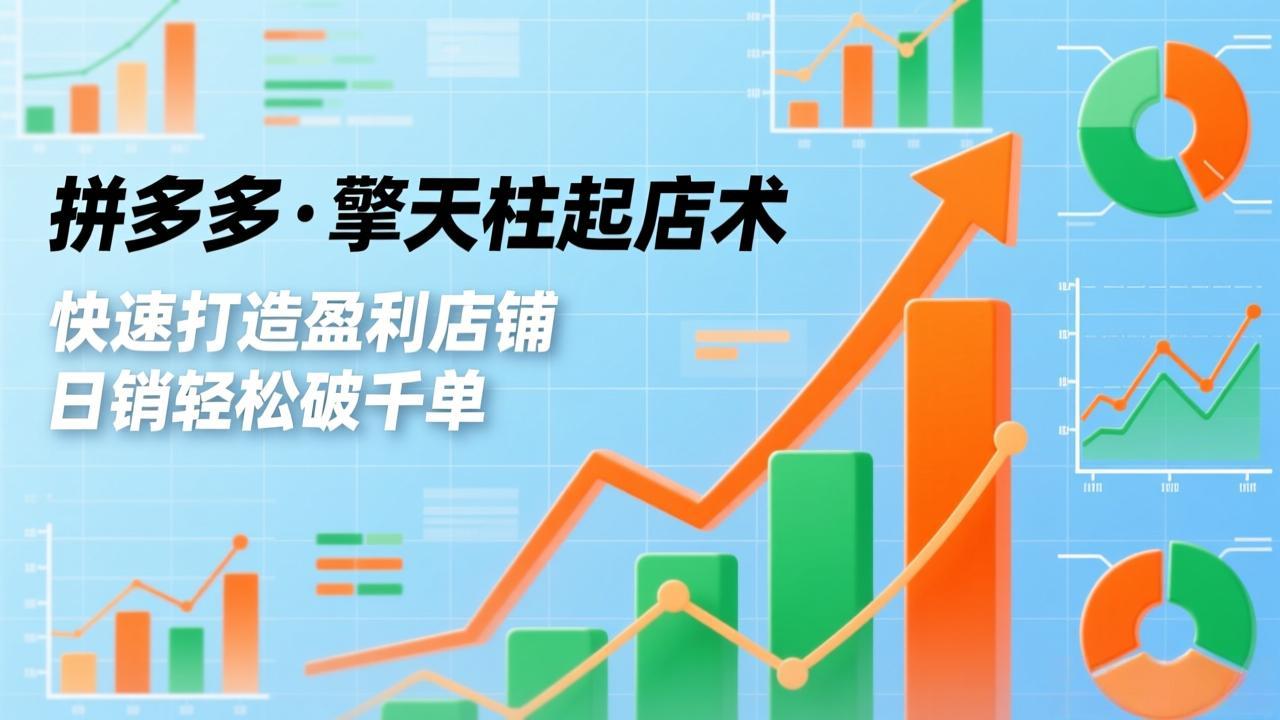 拼多多·擎天柱起店术，爆流布局、利润起飞、不断流，快速打造盈利店铺，日销破千单(更新-琴书聊项目