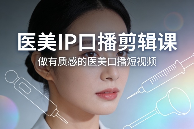 医美IP口播剪辑课，做有质感的医美口播短视频-琴书聊项目