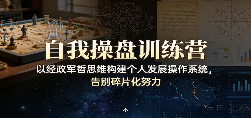 自我操盘训练营：以经政军哲思维构建个人发展操作系统，告别碎片化努力-琴书聊项目