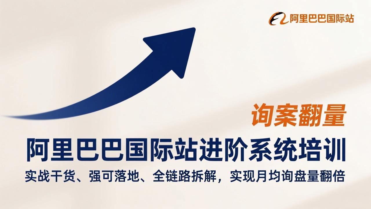 阿里巴巴国际站进阶系统培训，实战干货、强可落地、全链路拆解，实现月均询盘量翻倍-琴书聊项目