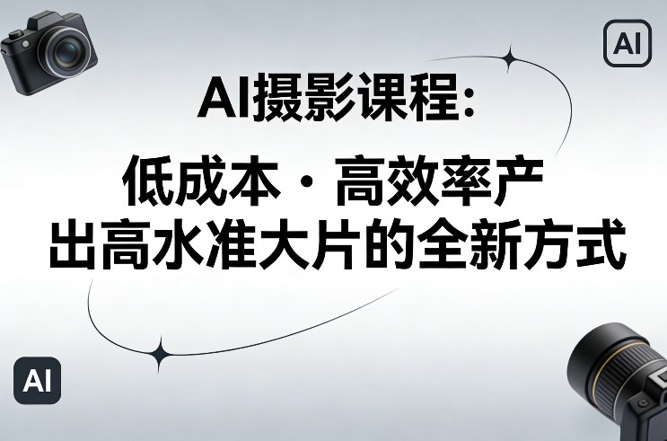 AI摄影课程，低成本高效率产出高水准大片的全新方式-琴书聊项目
