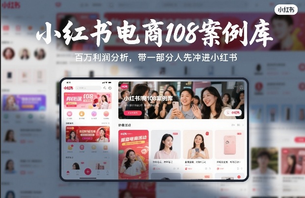 小红书电商108案例库，百W利润分析，带一部分人先冲进小红书【文档】-琴书聊项目