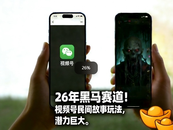 26年黑马赛道，视频号民间故事类玩法，潜力巨大，每日收益超5张-琴书聊项目