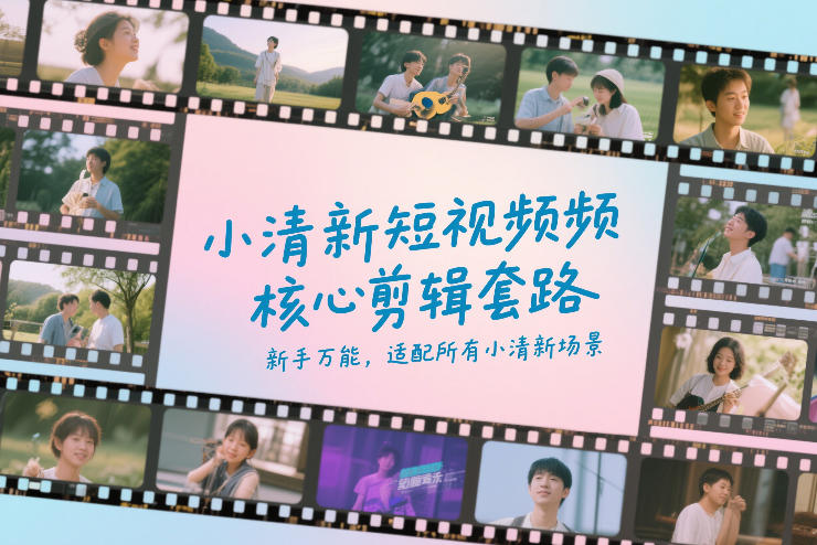 小清新短视频核心剪辑套路，新手万能，适配所有小清新场景-琴书聊项目