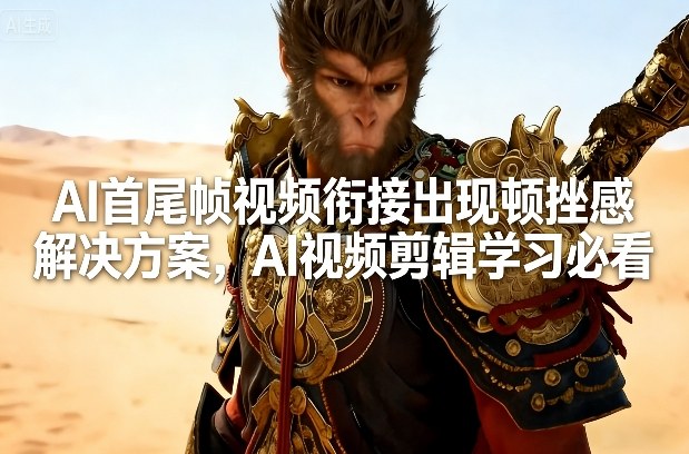 AI首尾帧视频衔接出现顿挫感解决方案，AI视频剪辑学习必看-琴书聊项目