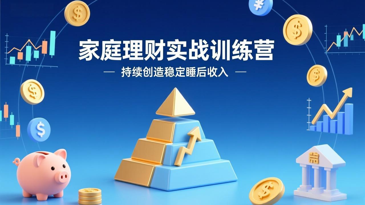 家庭理财实战训练营：从0到1建体系，三阶进阶层层递进，助你持续创造稳定睡后收入-琴书聊项目